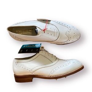 Head Men's White Wingtip Golf Shoes
